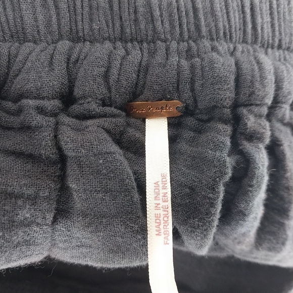 Free People Black Harem Cotton Boho Pants Size S - Picture 11 of 12